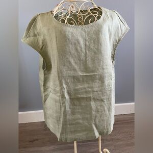 Grae Cove Linen sleeveless top Sz M , NWT
